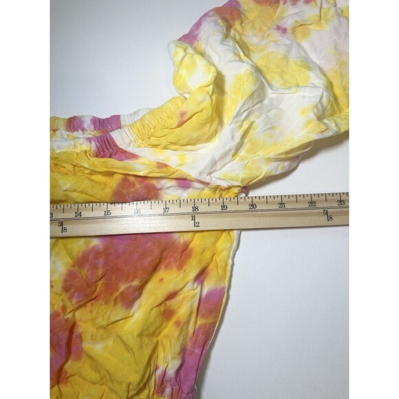 Feathers Tie Dye Off Shoulder Mini Dress Boho Bright Women's Plus 1X - Picture 11 of 12